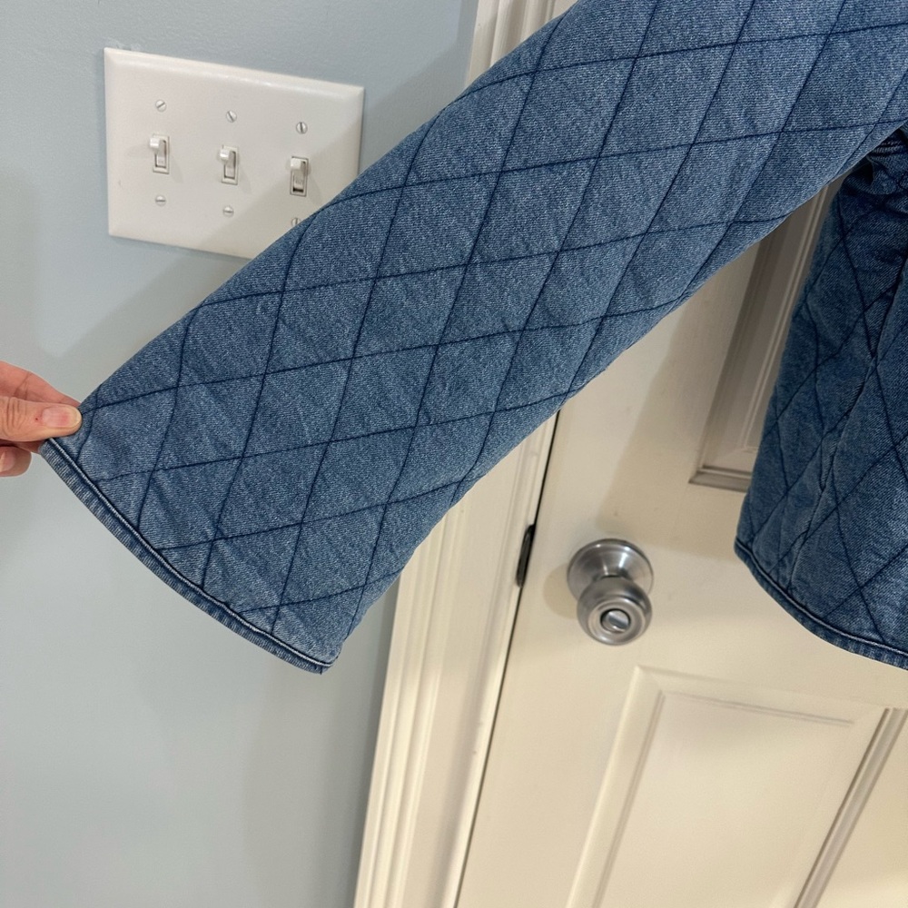 Kate Spade Blue Quilted Denim Jacket - Picture 4 of 4